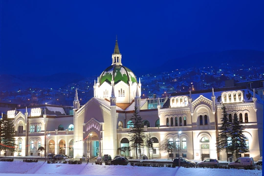 A beautiful view of Sarajevo, Bosnia in winter